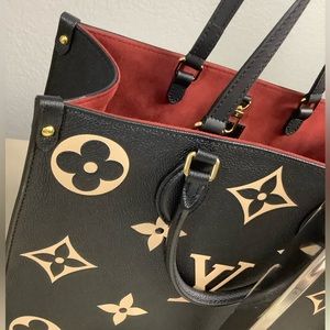 Louis Vuitton On-The-Go MM Black Monogram Empreinte medium Tote